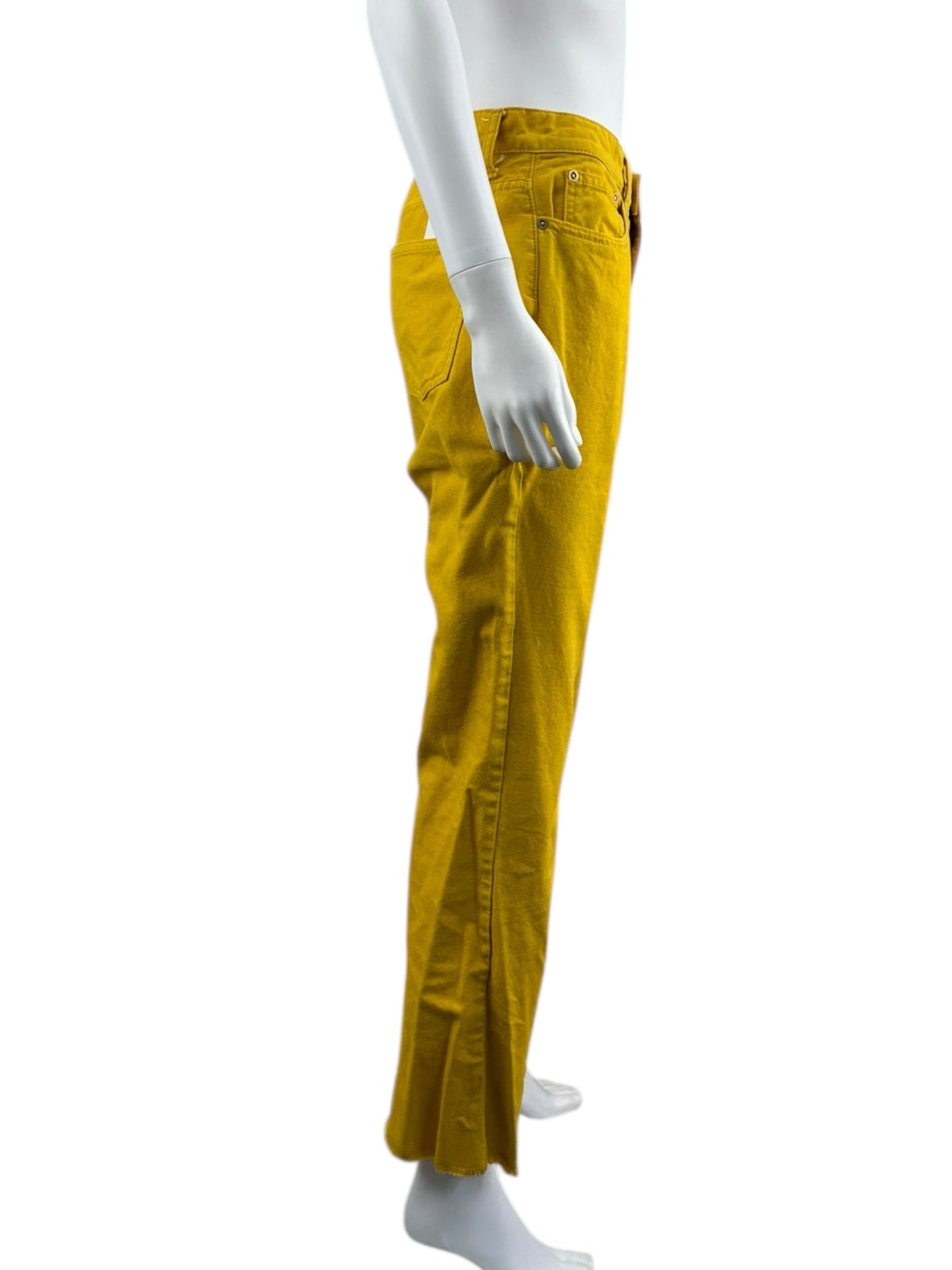 Tory Burch Yellow Flare Leg Jeans Size 28