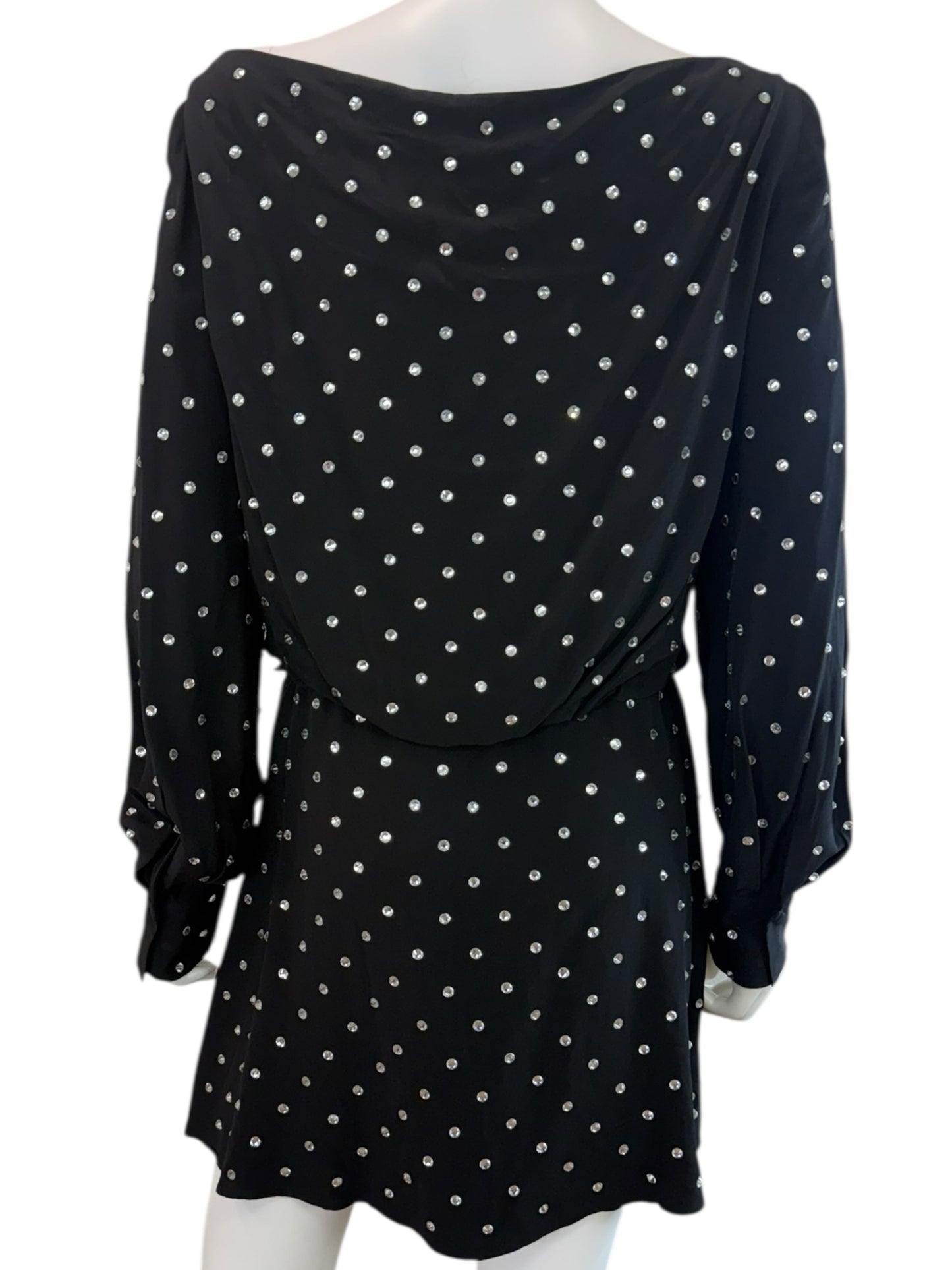 ZARA NWT Black Into the Night Cocktail Dress Size L