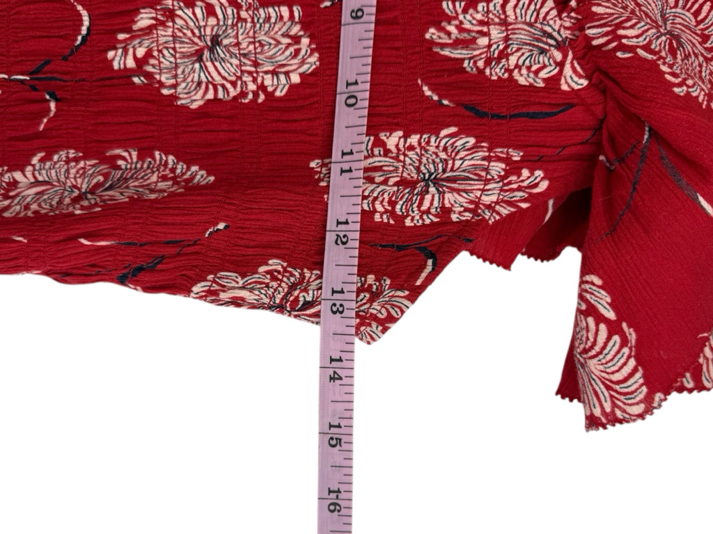 the great. Red Paisley Smocked Maxi Dress Size 0