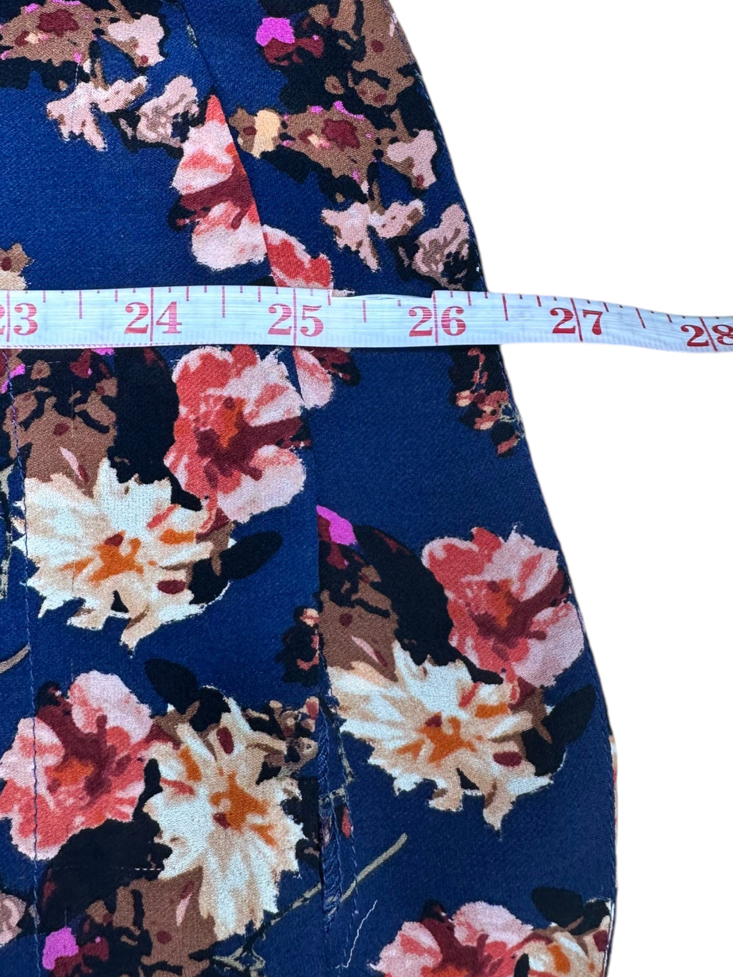 Gemma Navy Floral Blouse Size XS