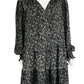 MAX STUDIO Black Floral Casual Dress Size XL