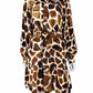 BANANA REPUBLIC Brown Giraffe Print Dress Size S