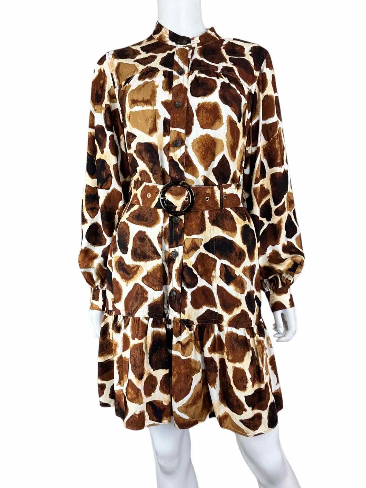 BANANA REPUBLIC Brown Giraffe Print Dress Size S