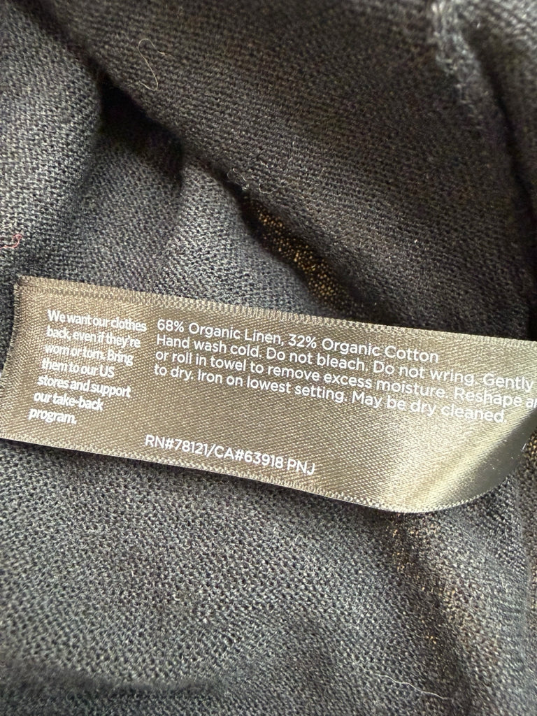 EILEEN FISHER Black Linen Duster Cardigan Size 1X