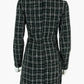 idem ditto Black Plaid Tweed Doublebreasted Coat Size S