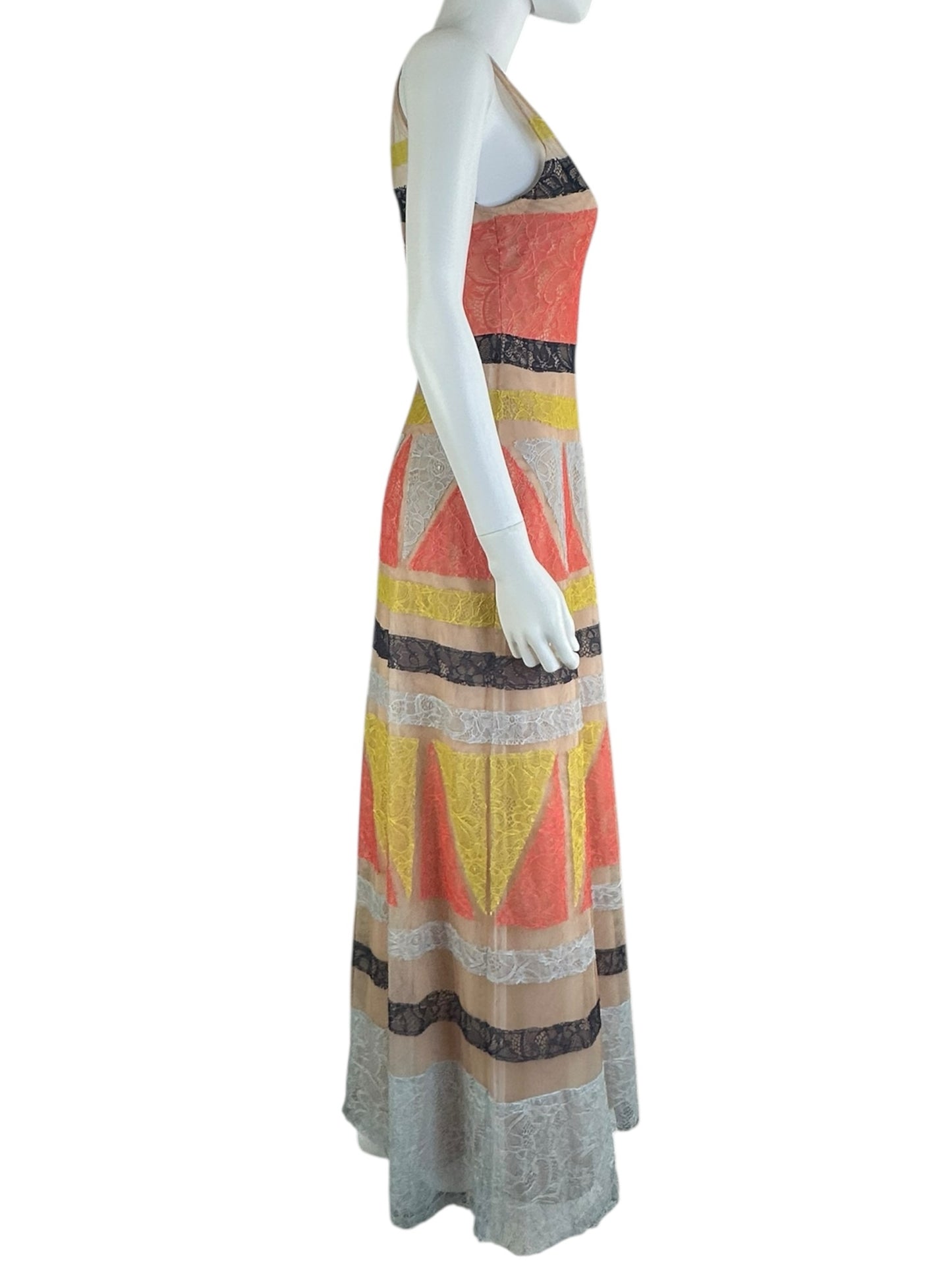 BCBGMAXAZRIA Colorful Maxi Dress Size 0