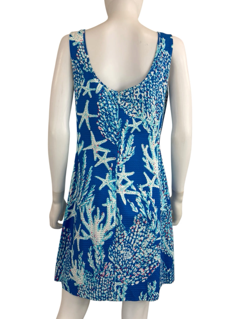 Lilly Pulitzer Blue Ember Shift Dress Size 12