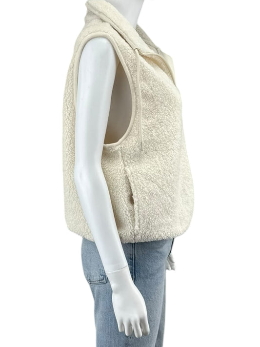 ATHLETA Cream Teddy Bear Vest Size L
