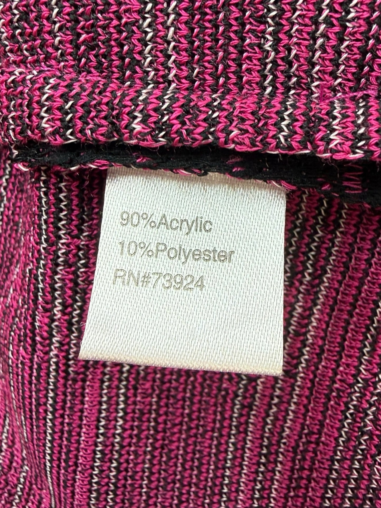 MING WANG Black And Pink Knit Jacket Size S