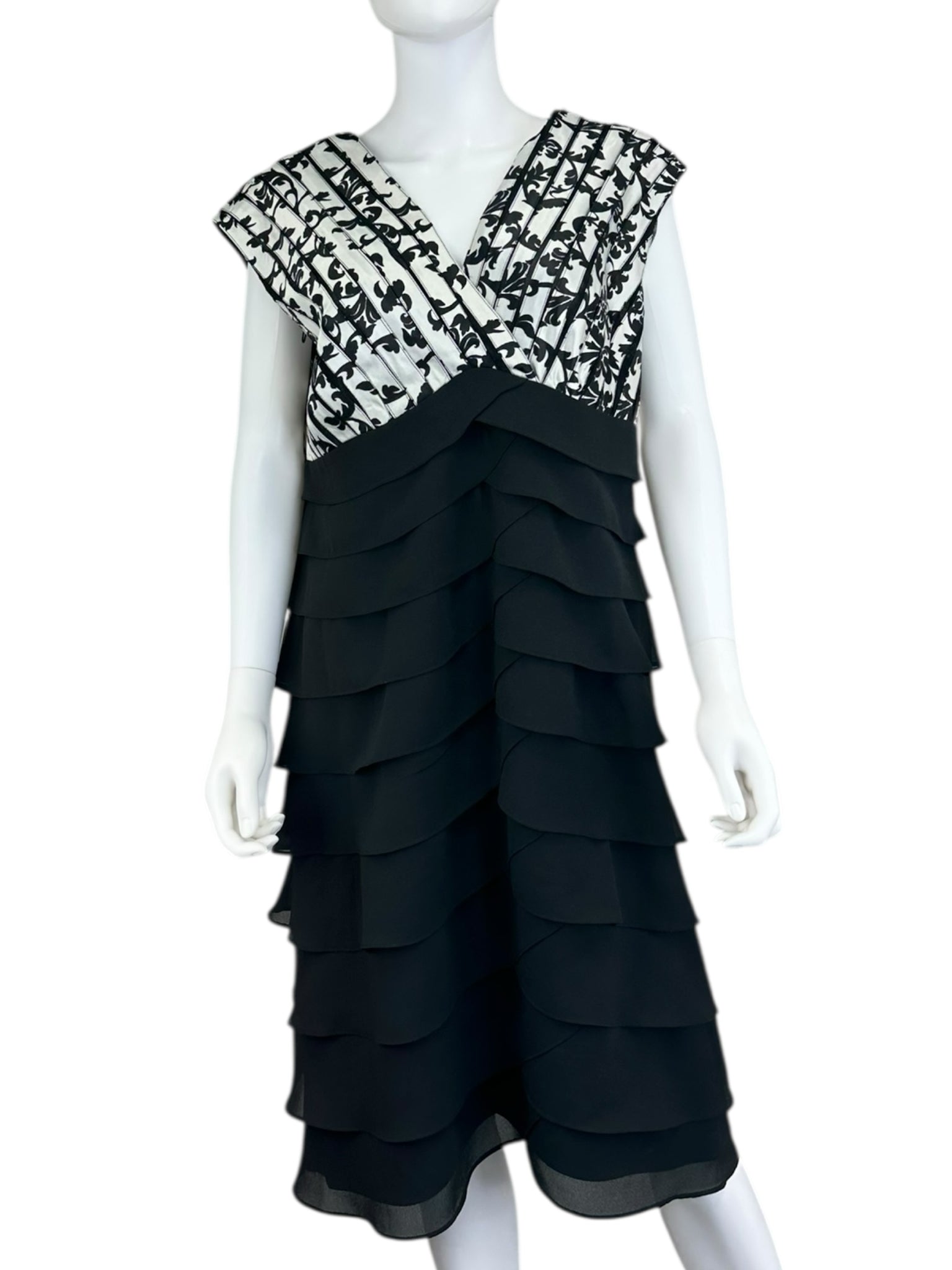 NWT Dress Barn Black and White Cocktail Dress Size 16W – alineconsignment