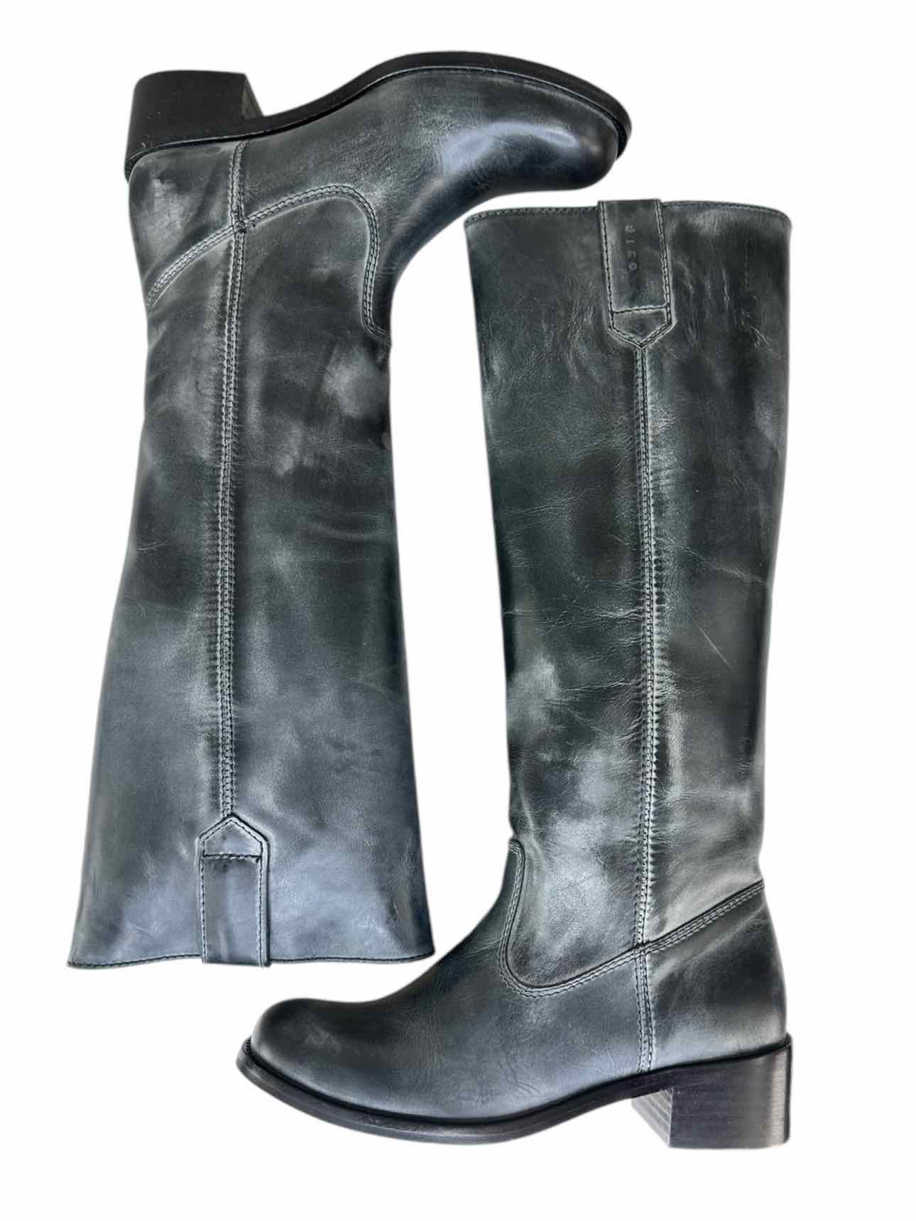 dico Escovado Black Distressed ANN Knee High Boots Size 38