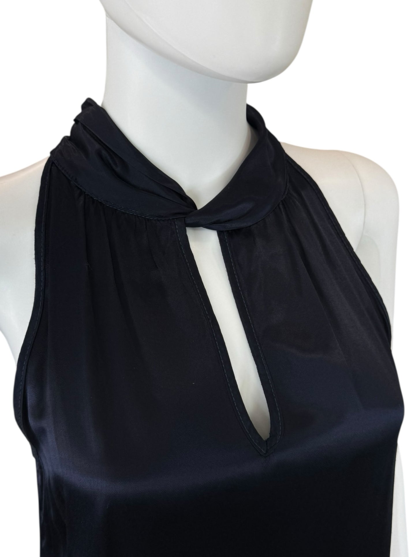 STARKx NWT Blue Satin Riley Blouse Size S