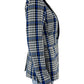 BANANA REPUBLIC Blue Plaid Long and Lean Blazer Size 4