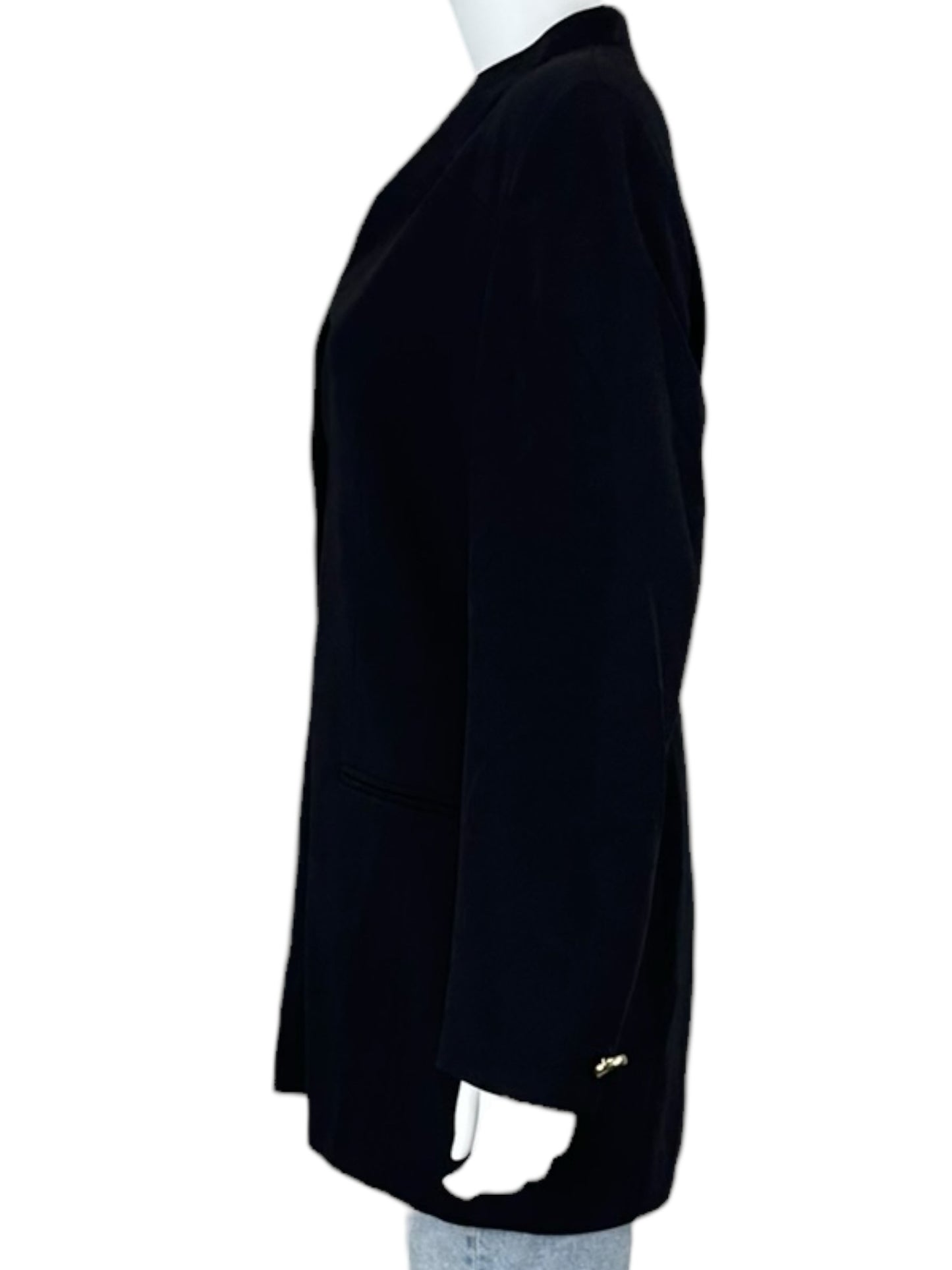 ESCADA Black Pure Wool Dress Jacket Size M