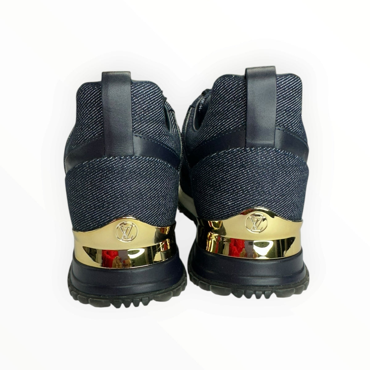 Louis Vuitton Blue Monogram Denim Run Away Sneakers Size 37