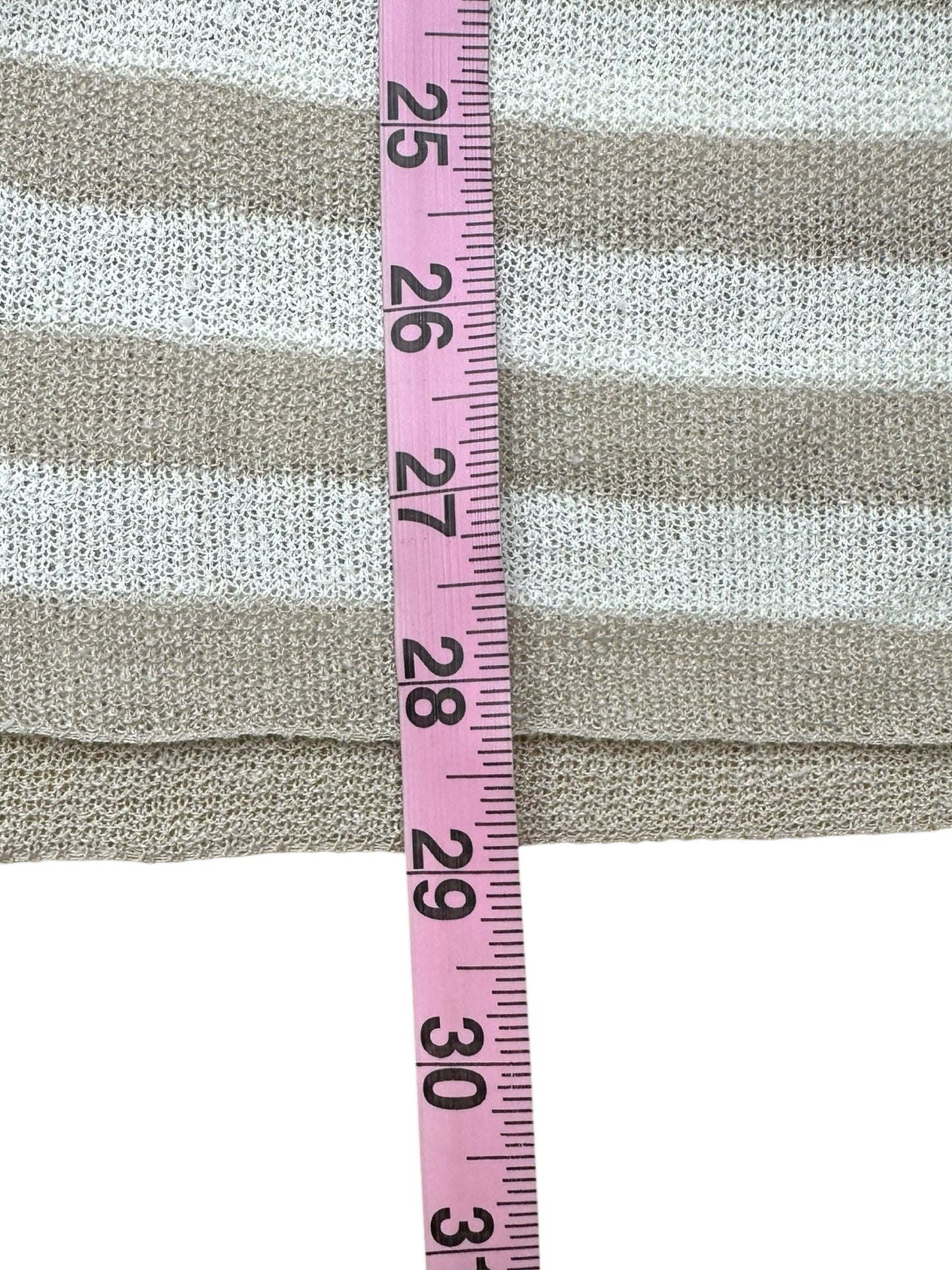 EILEEN FISHER Cream And Tan Striped Sweater Size XS