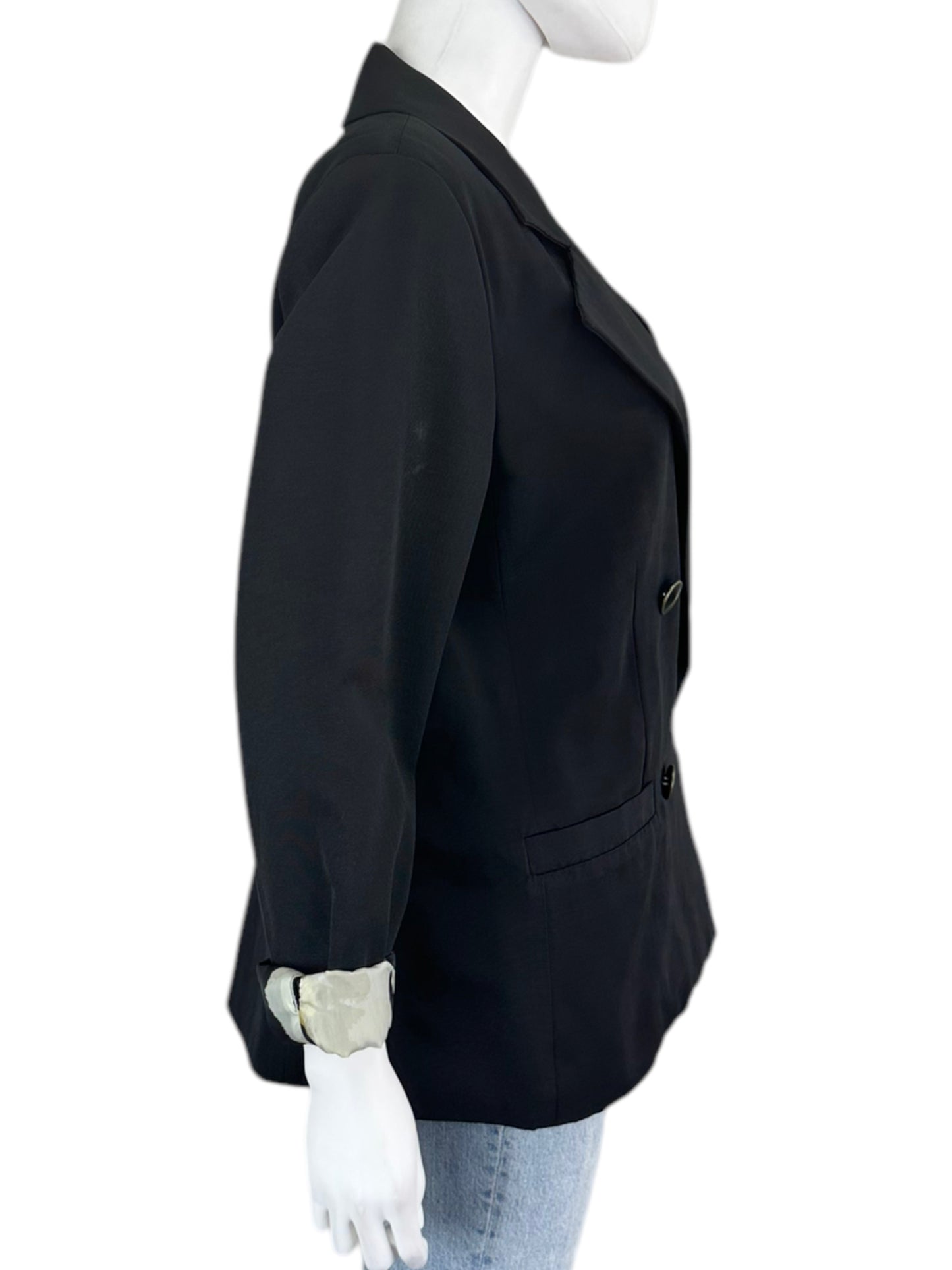 Cabi Black Lux Tux Double Breasted Blazer Size 8