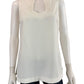 TRINA TURK White Satin Shell Size S