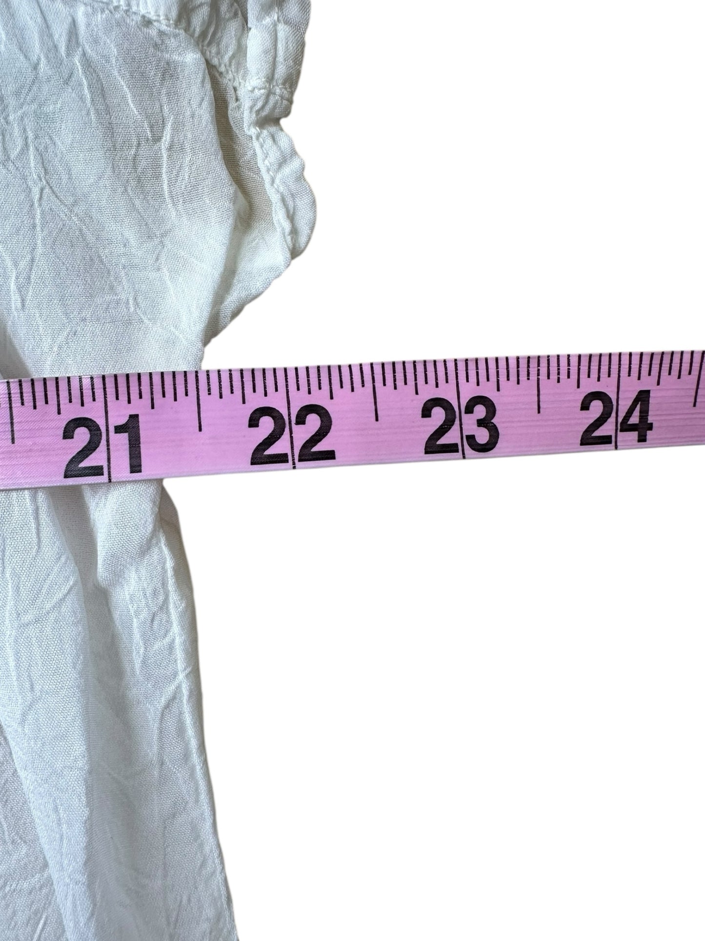 Johnny Was White Embroidered Tunic Top Size S