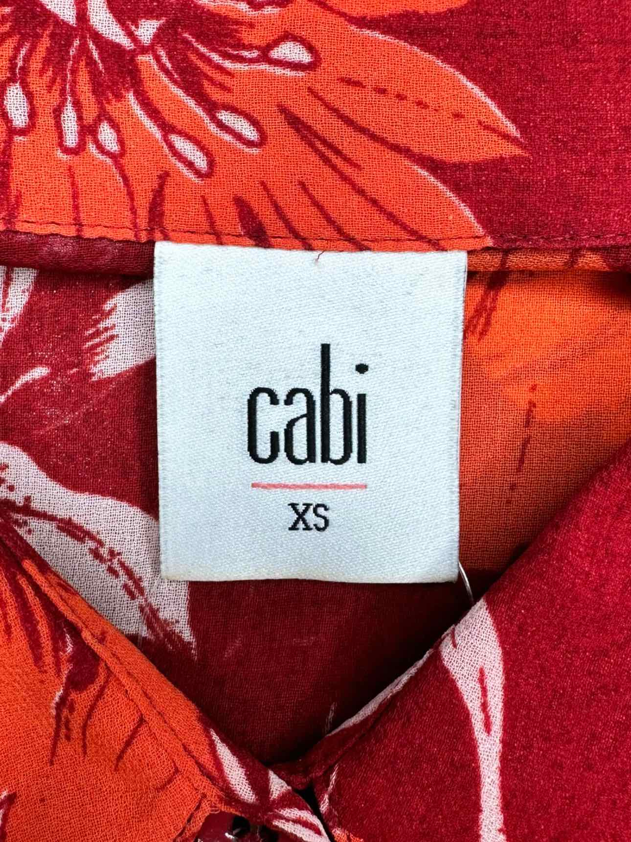 cabi Red Floral Button-Down Size XS