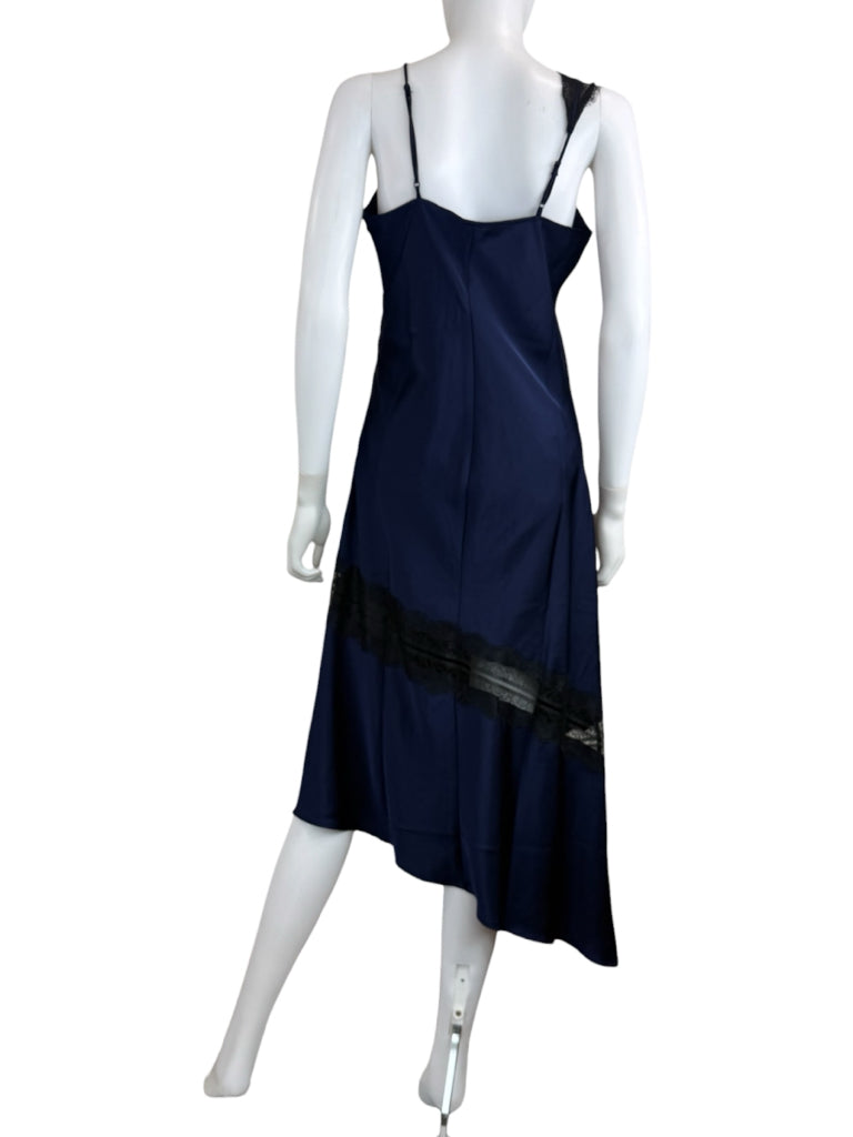 House of Harlow 1960 Navy Satin Slip Dress Size M