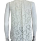 REBECCA TAYLOR Cream Floral Silk Blend Sheer Blouse Size 4