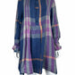 CP Shades x FREE PEOPLE Navy Plaid Dress Size S