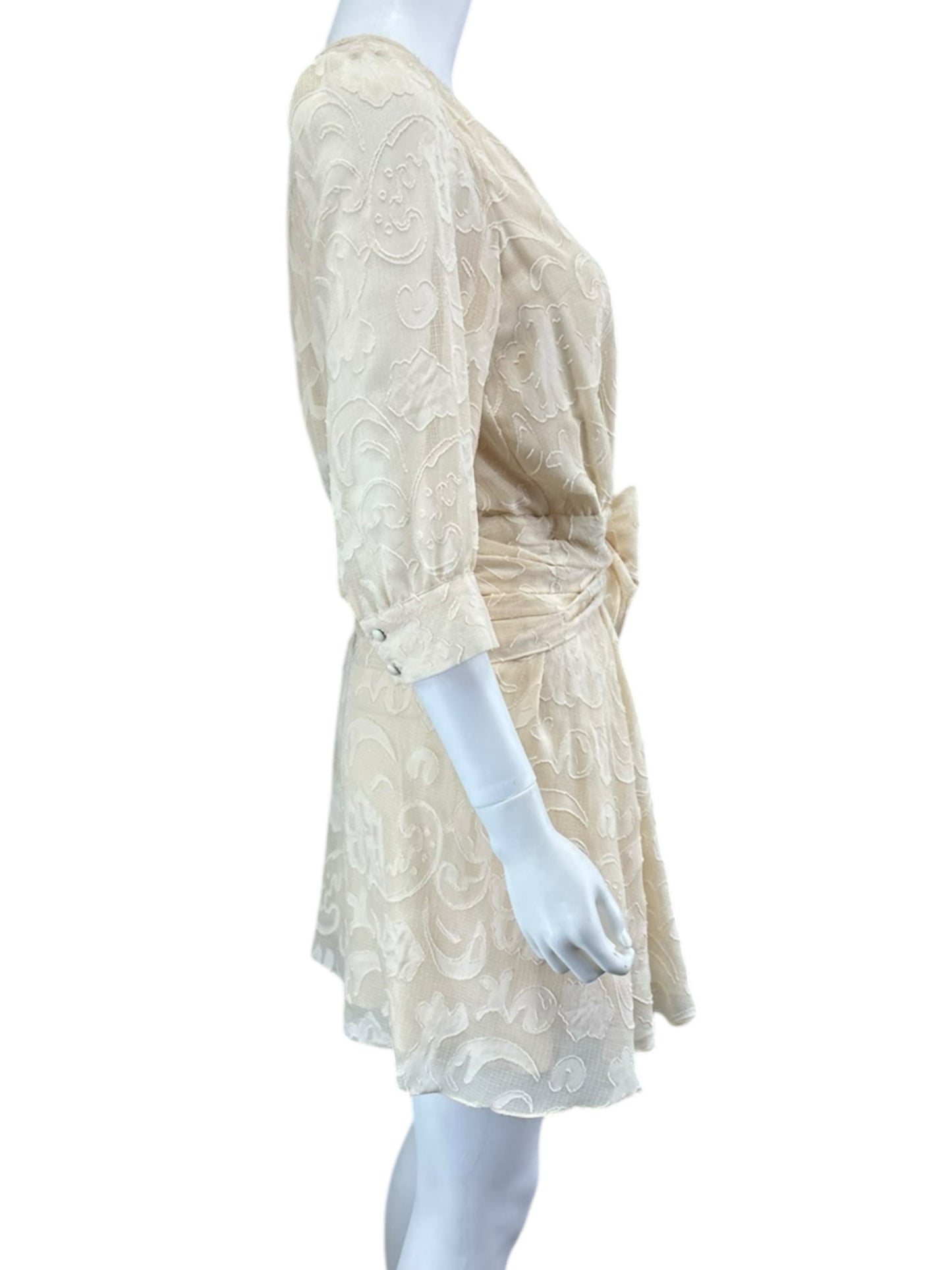 Berenice Blush Pink Wrap Mini Dress Size S
