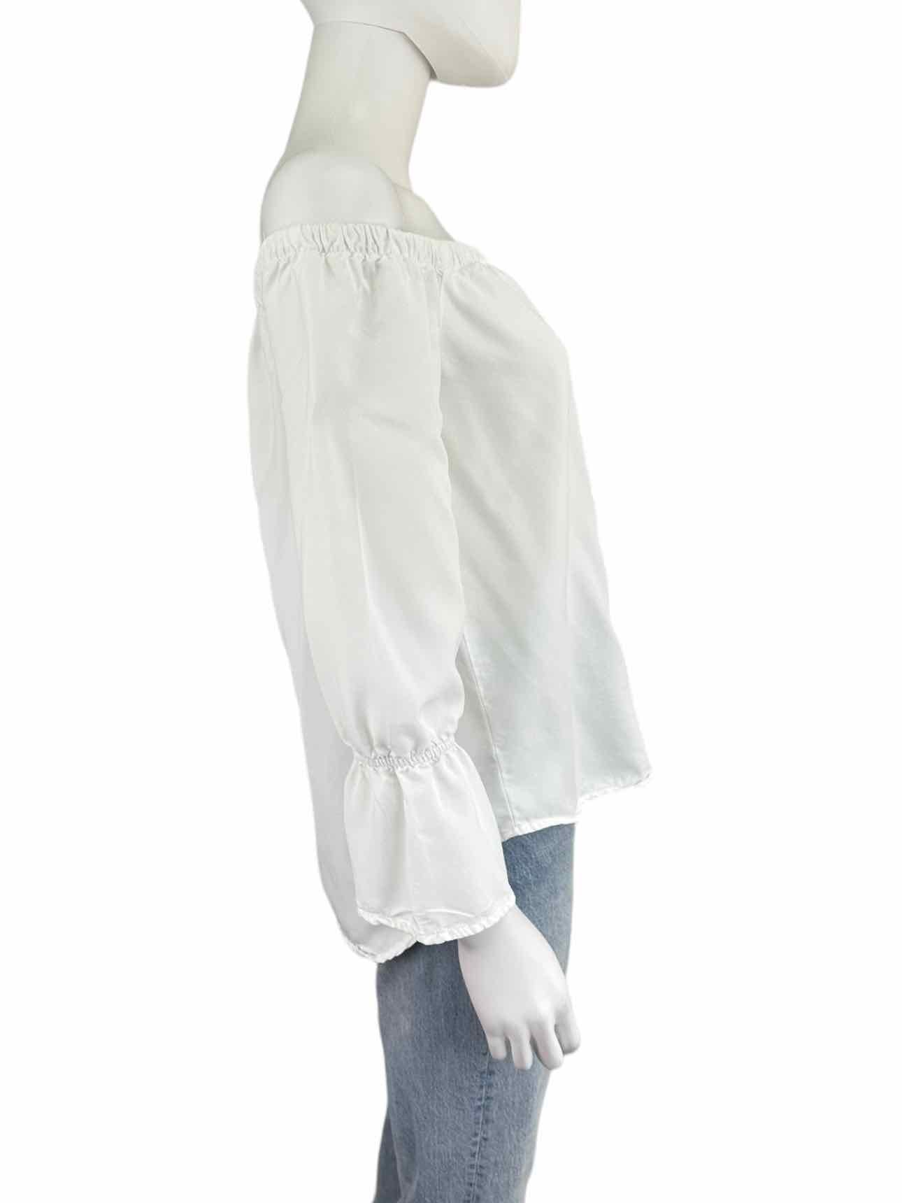 side stitch White Off the Shoulder Blouse Size XS