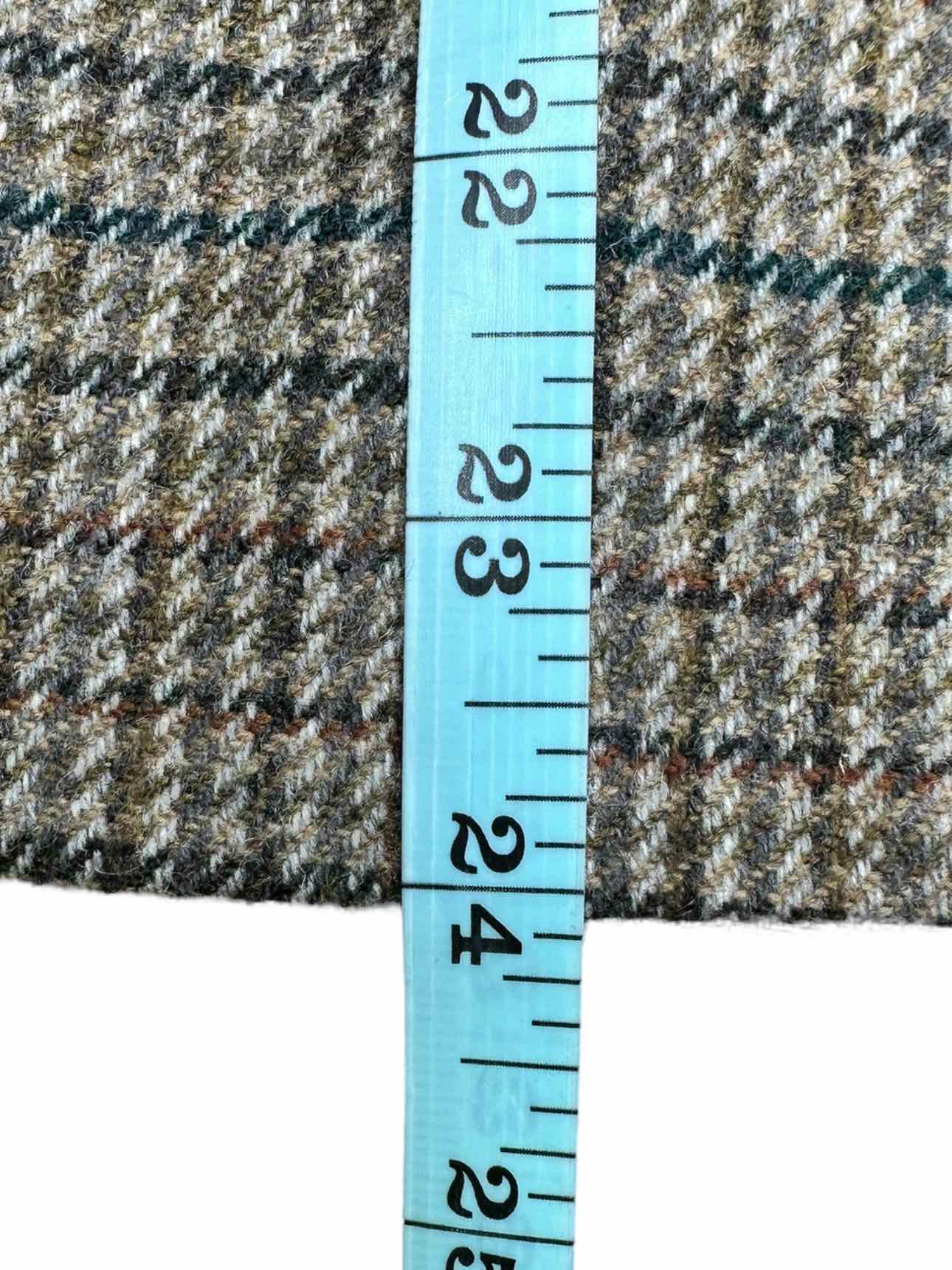 Vintage Brown Plaid Wool Blend Blazer Size 00