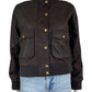 EVEREVE Brown Aviator Bomber Jacket Size S