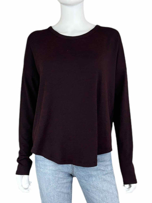 Rag & Bone Maroon Knit Long Sleeve Top Size M