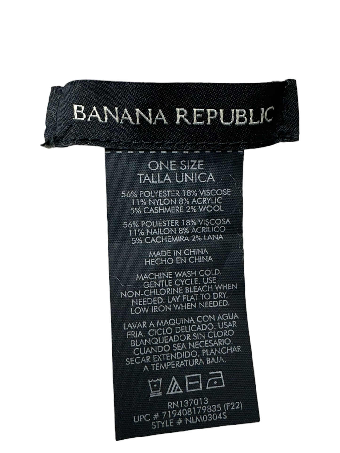 BANANA REPUBLIC Beige Checkered Poncho/Shawl Size O/S