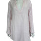 cp shade Light Pink Linen Long Sleeve Shirt Dress Size XS