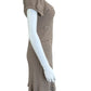 REFORMATION Brown and White Stripe Knit Dress Size S