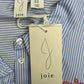 joie NWT Blue Striped Floral Button-down Shirt Size M