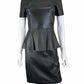 ANTONIO MELANI NWT Black Genuine Leather TANYA Mini Dress Size 0