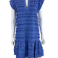 marie oliver Blue Fringe Mini Dress Size M