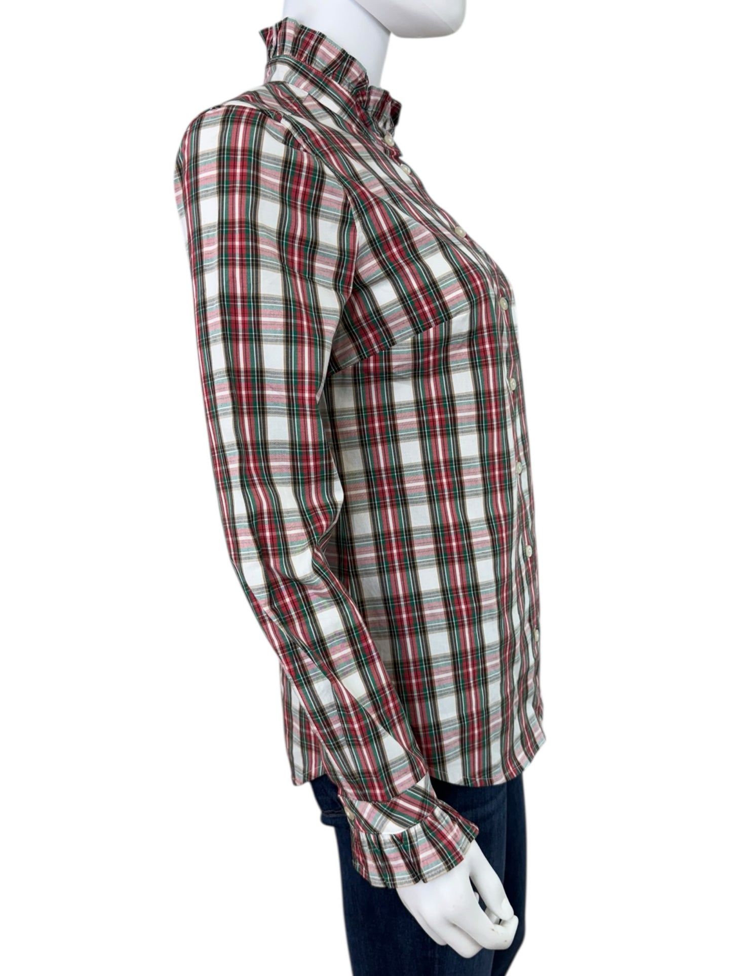 J. Crew Plaid Button-Down Shirt Size XS