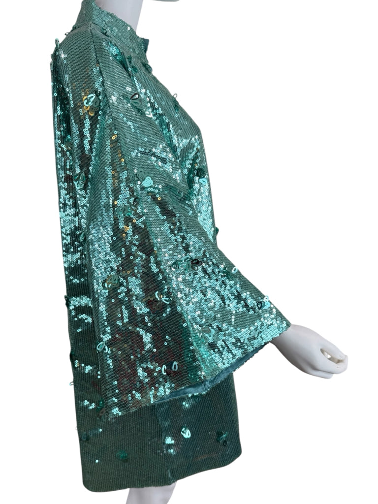 LA VIE STYLE HOUSE NWT Mint Sequin Mini Cocktail Dress Size O/S