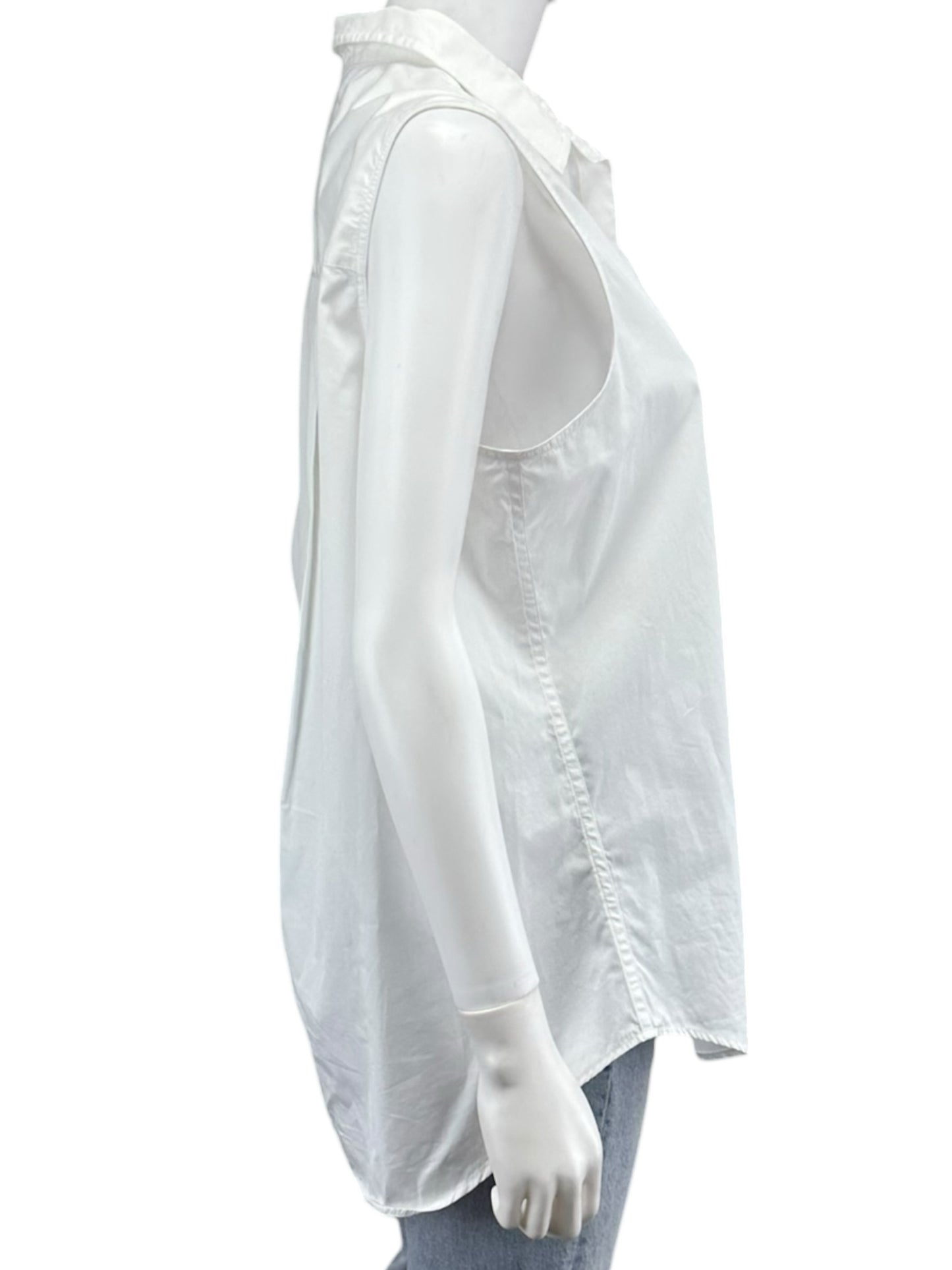 Frank & Eileen White 100% Cotton Fiona Button-Up Shirt Size L