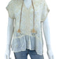Johnny Was Ivory Floral Eyelet Top Size S
