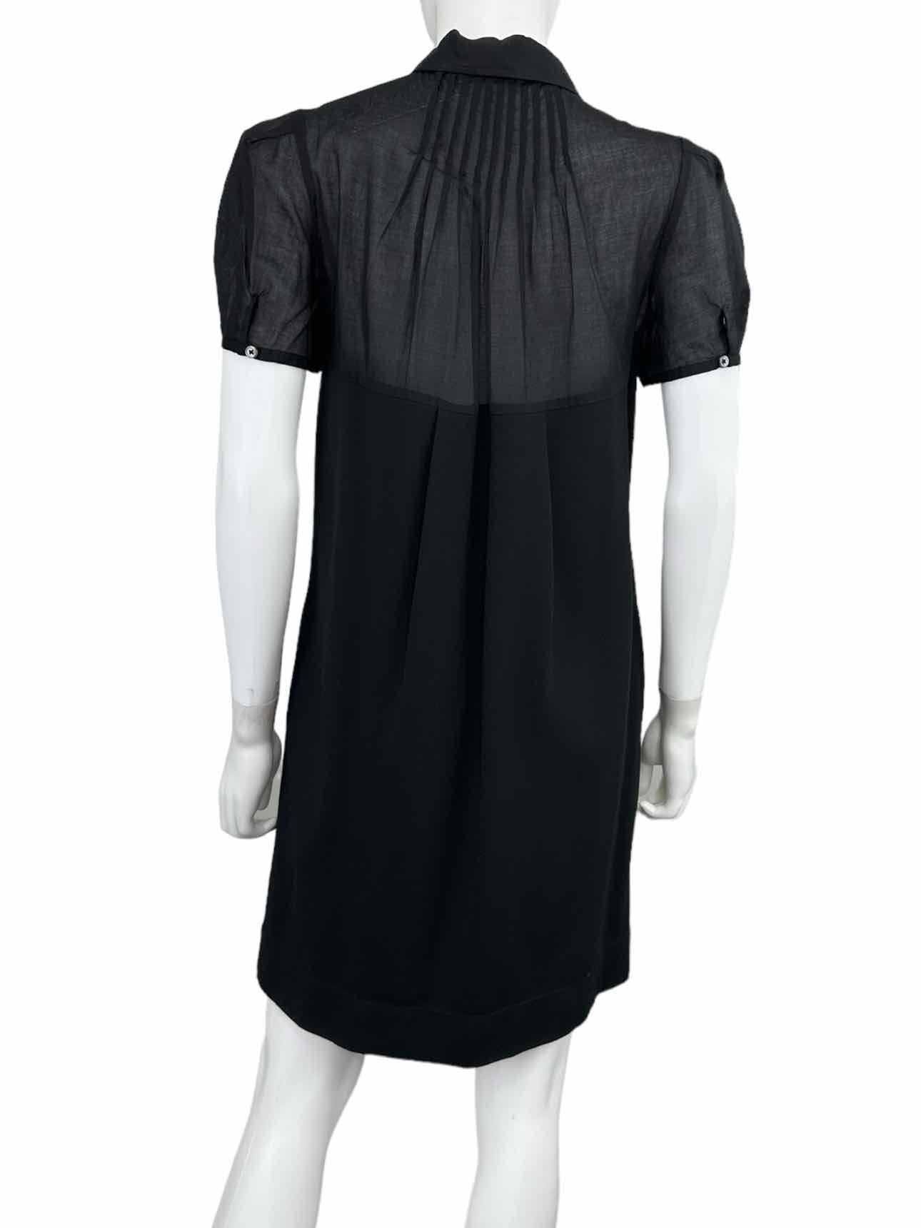 Theory Black Puff Sleeve Mini Dress Size M