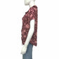 Novella Royale Maroon Floral Print Top Size S