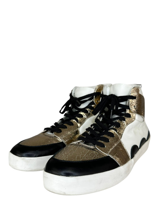 CYNTHIA ROWLEY Mixed Metallic High Top Sneaker Size 41