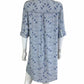 11.1.tylho Blue Bird Print Dress Size XL