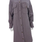 pilcro Lilac Ribbed Shirt Dress Size M