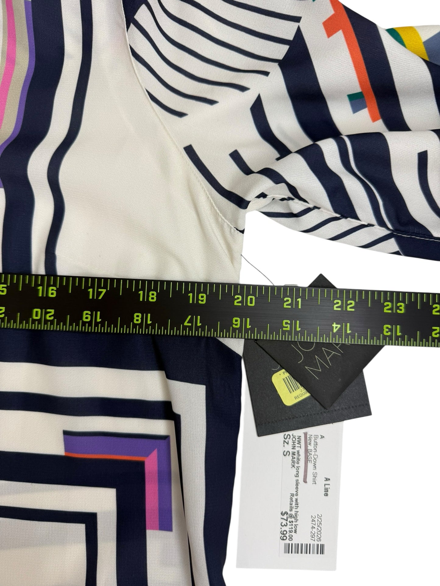 JOHN MARK NWT Color Collage Button-Down Shirt Size S