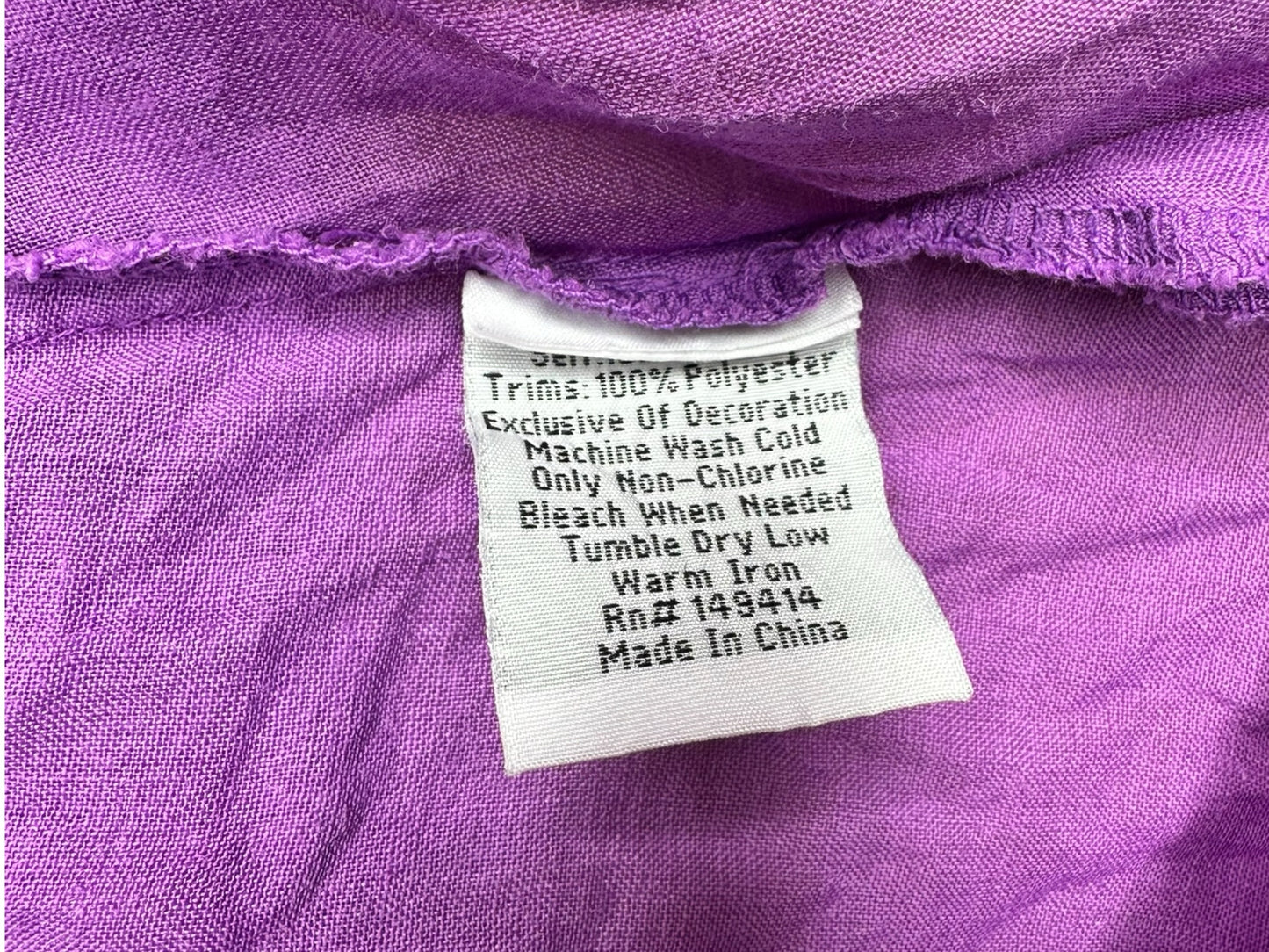Johnny Was Purple Embroidered Dress Size M