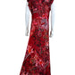 Robert Graham Red Floral Maxi Dress Size 12